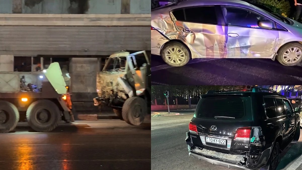 В Баку столкнулись пять автомобилей: что известно о цепной аварии
